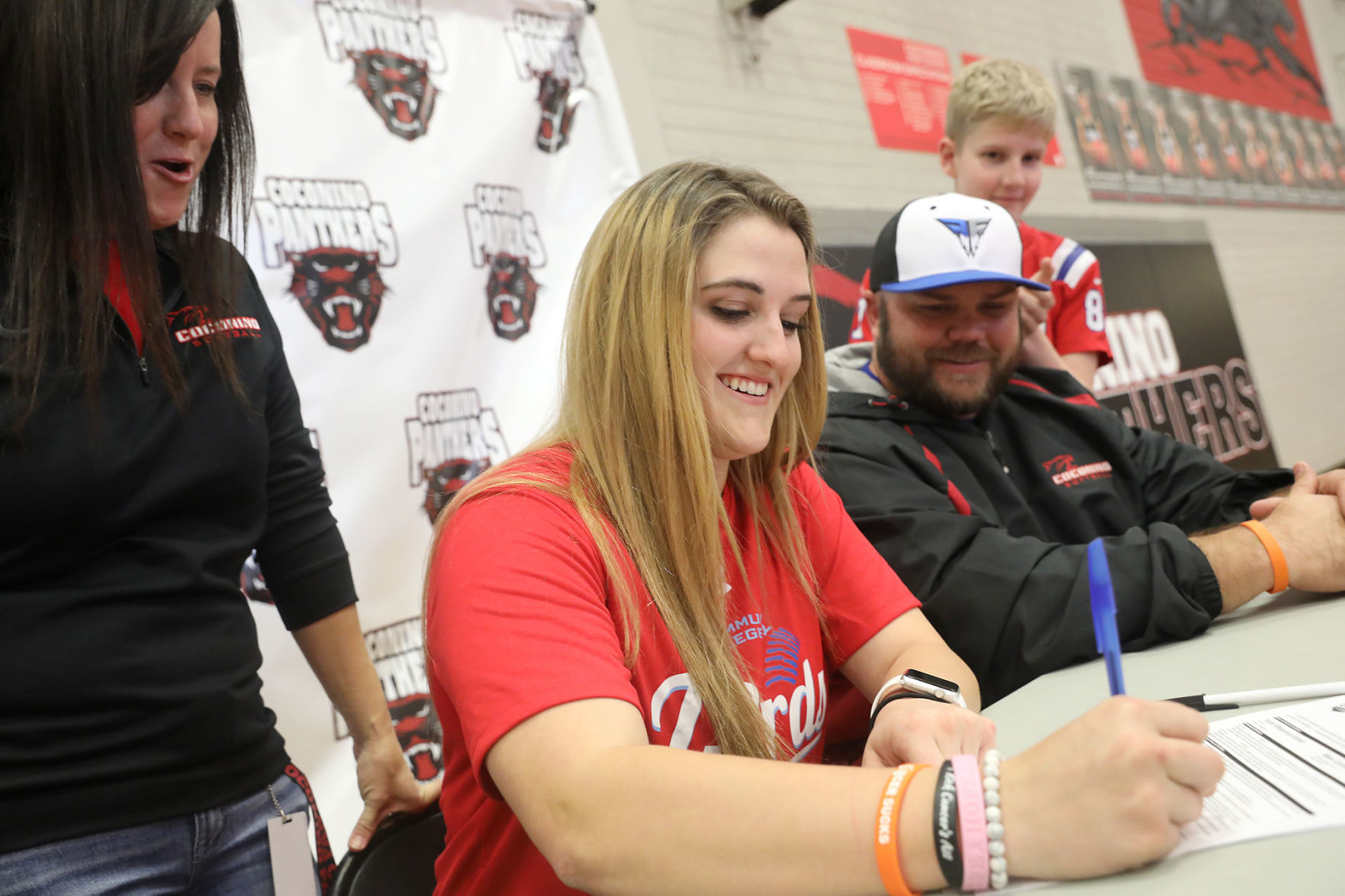 Taylor Brown signs a letter of intent to play for Mesa